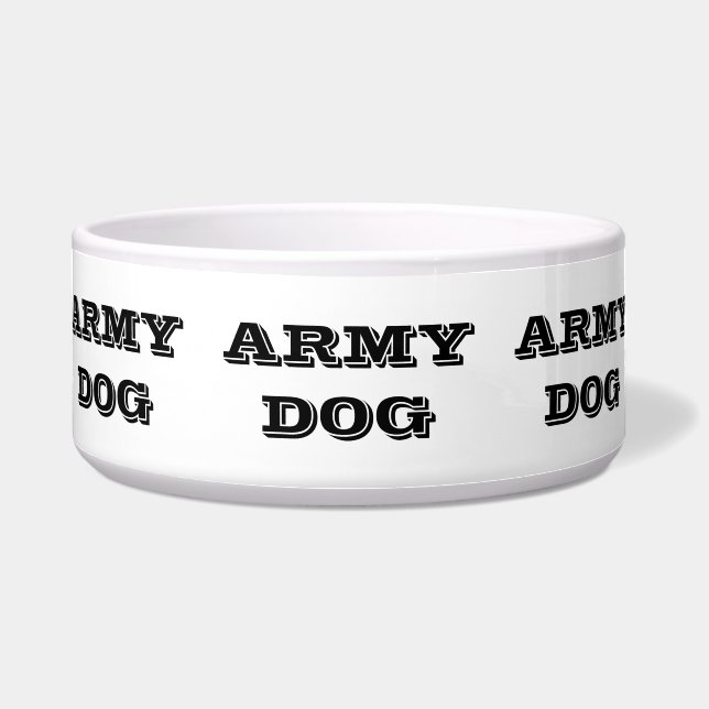 Pet Bowl Army Dog (Front)