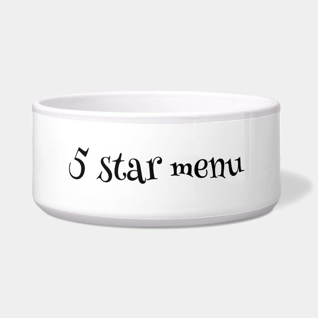  Pet Bowl ceramic 5 star menu design (Front)