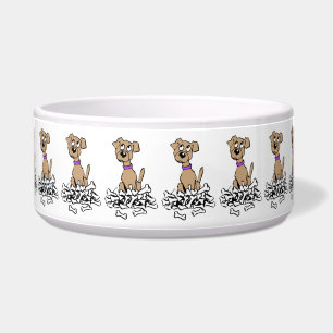 Pet Bowl/Dog with Bone