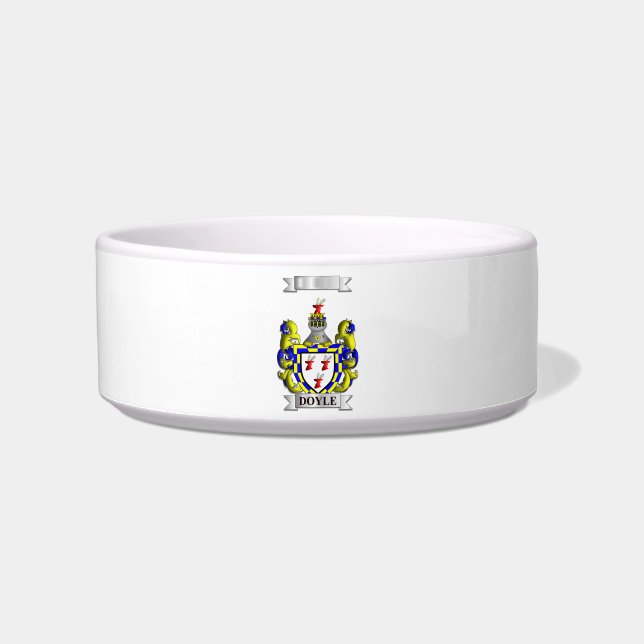 Pet Bowl Doyle Surname And Shield (Front)