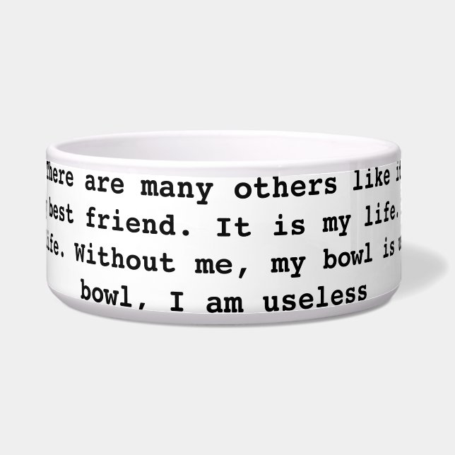 Pet Bowl - ' Full Metal Jacket ' Inspired (Front)