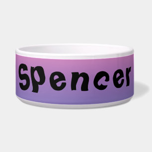 Pet bowl - Name with Shaded Colours