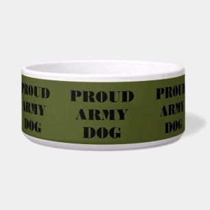 Pet Bowl Proud Army Dog