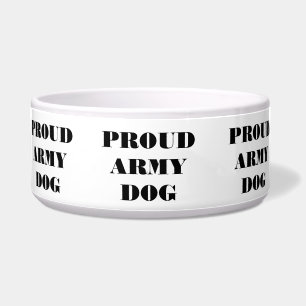 Pet Bowl Proud Army Dog
