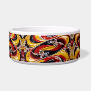 Pet Bowl with Belgian Colours Abstract Design