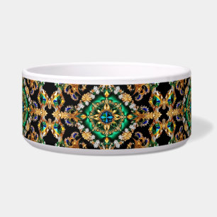 Pet Bowl with Brazilian Colours Abstract Design