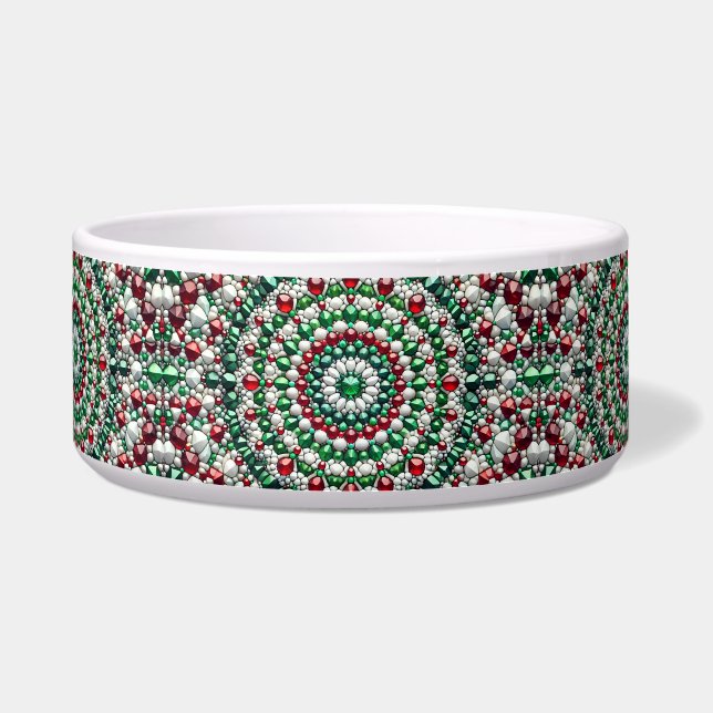 Pet Bowl with Italian Colours Abstract Design (Front)