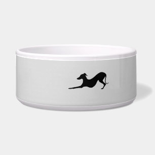 Pet Bowl with Italian Greyhound on it