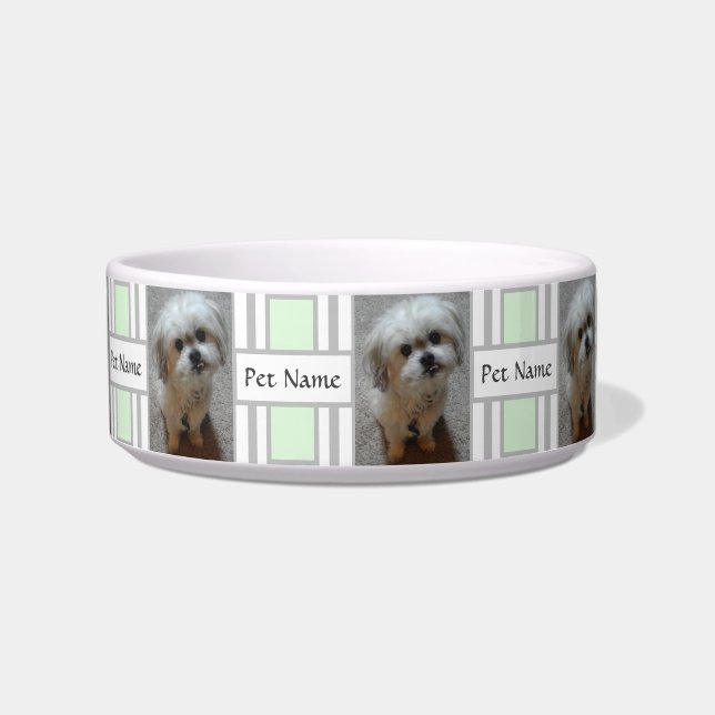 Pet Bowl With Malshi Puppy And Text (Front)