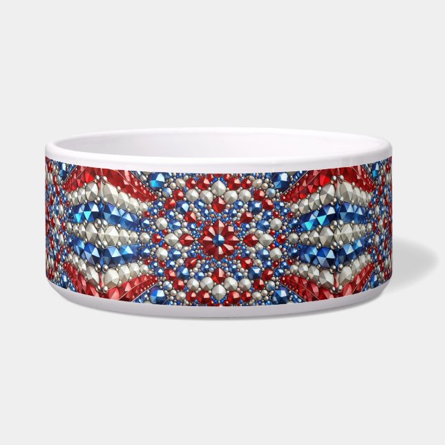 Pet Bowl with Netherlands Colours Abstract Design (Front)