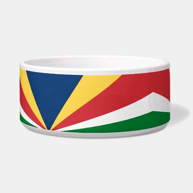 Pet Bowl with Seychelles Colours Abstract Design (Front)