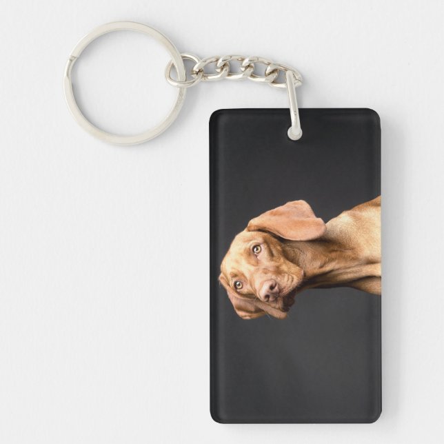 Pet Brown Beagle Dog Key Ring (Front)