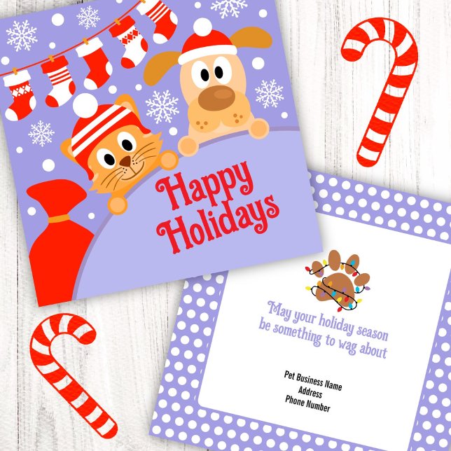 Pet Business Christmas Dog Cat Card (Creator Uploaded)