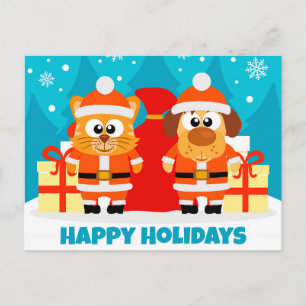 Pet Business Christmas Holiday Postcard