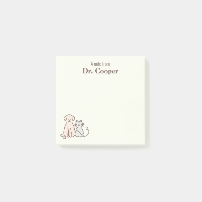 Pet Business Personalised Post-it Notes (Front)