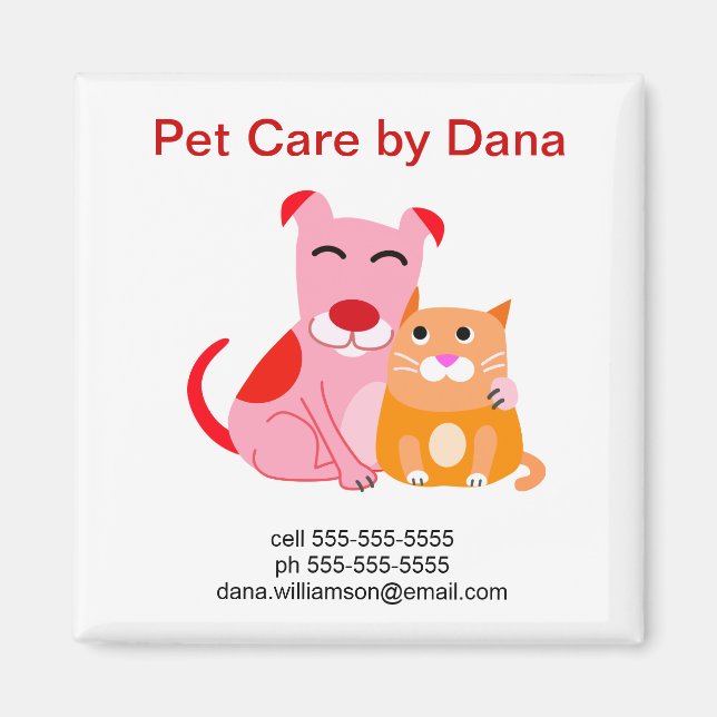 Pet Business Promotional Magnet (Front)