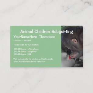 Pet Care Babysitting Business Card