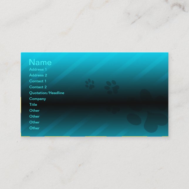 Pet Care Business Card (Front)