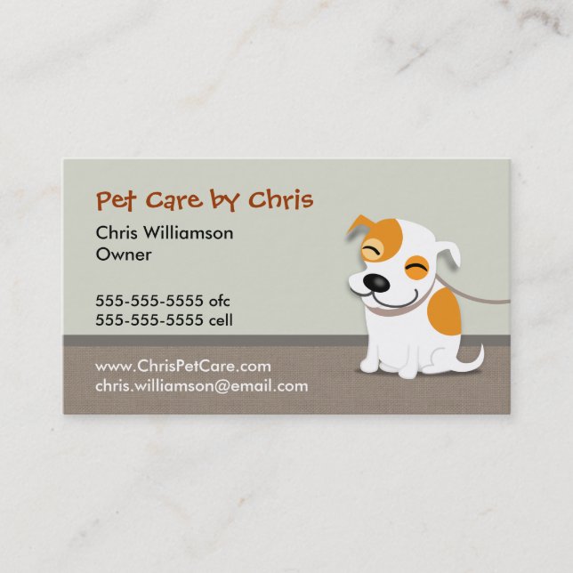 Pet Care Business Card (Front)