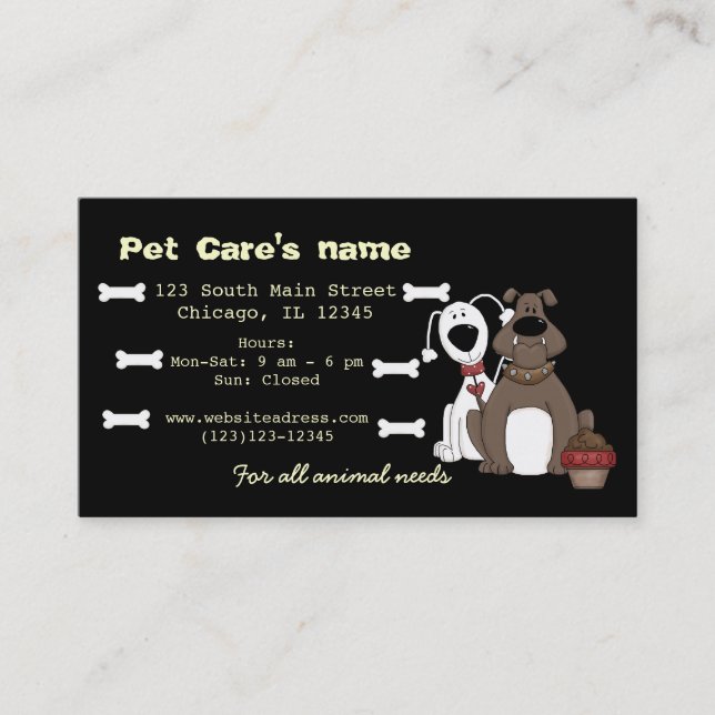 Pet Care Business Card (Front)