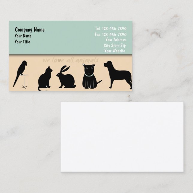 Pet Care Business Card (Front/Back)