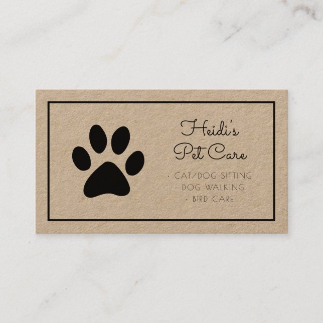 Pet Care Business Card (Front)