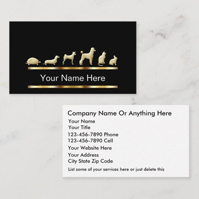 Pet Care Business Cards (Front/Back)