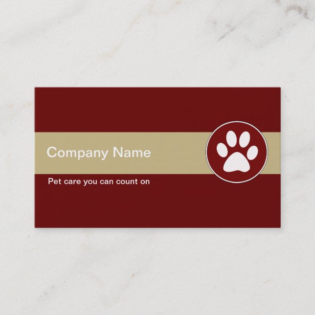 Pet Care Business Cards (Front)
