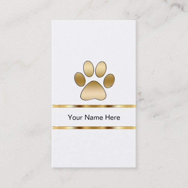 Pet Care Business Cards (Front)