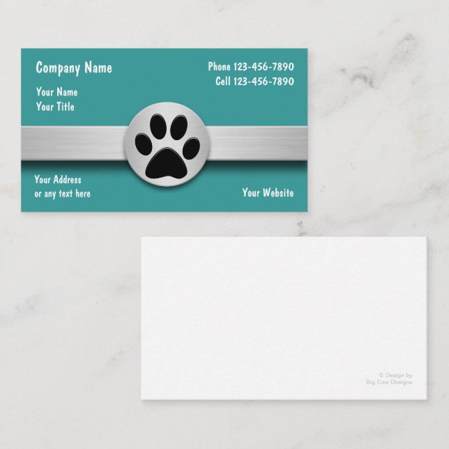 Pet Care Business Cards (Front/Back)