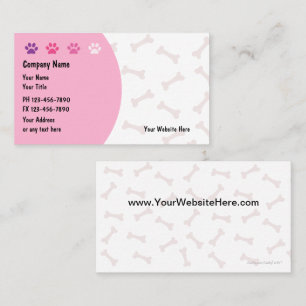 Pet Care Business Cards New