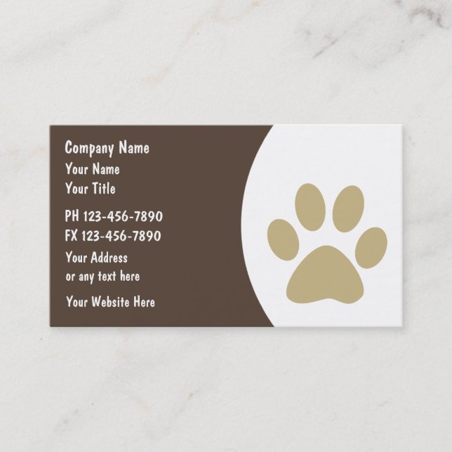 Pet Care Business Cards New (Front)
