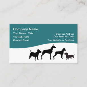 Pet Care Business Cards Simple Design