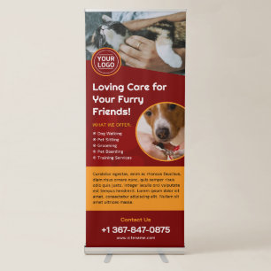 Pet Care Business Custom Retractable Banner