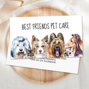 Pet Care Dog Groomer Cat Pet Sitter Cute Puppy Business Card
