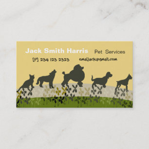 Pet Care Dog Walker Veterinarians Business Card
