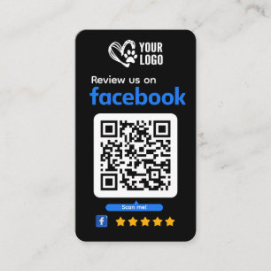 Pet Care Facebook Review Request Business Card