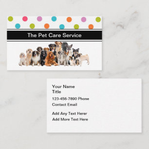 Pet Care Grooming Service Business Cards