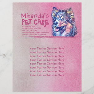 Pet Care Grooming Sitting Adorable Cartoon Dog Flyer