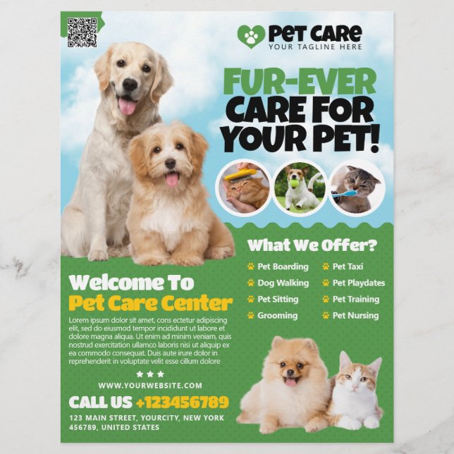 Pet Care / Hotel Shop Flyer (Front)