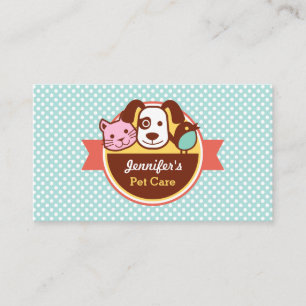 Pet Care Pet Food Shop Business Card