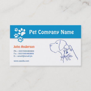 Pet care Pet veterinary or grooming business card