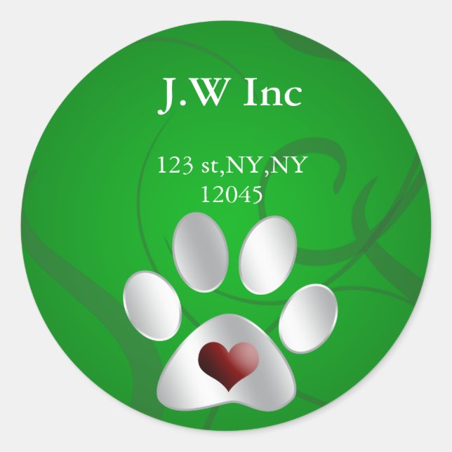 pet care Return address label (Front)