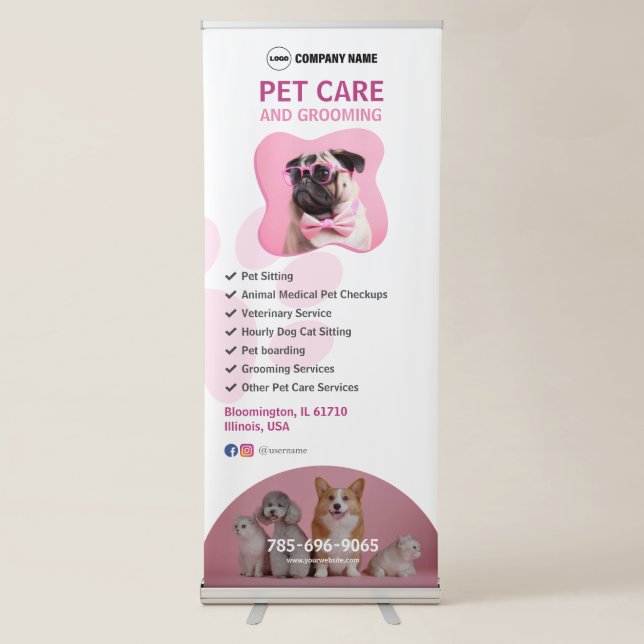 Pet Care Services Retractable Banner (Front)
