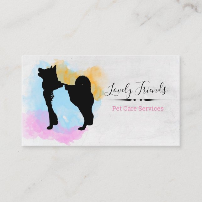 Pet Care Services/ Sitting services Business Card (Front)