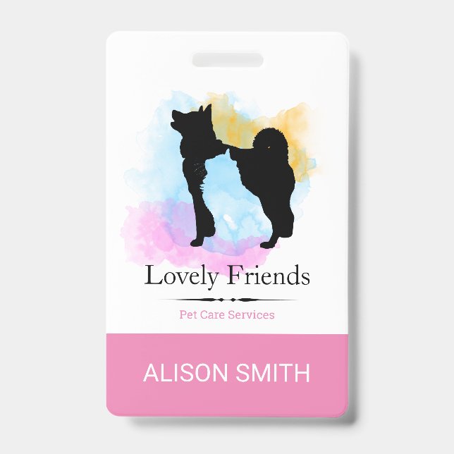 Pet Care Services/ Sitting services ID Badge (Front)
