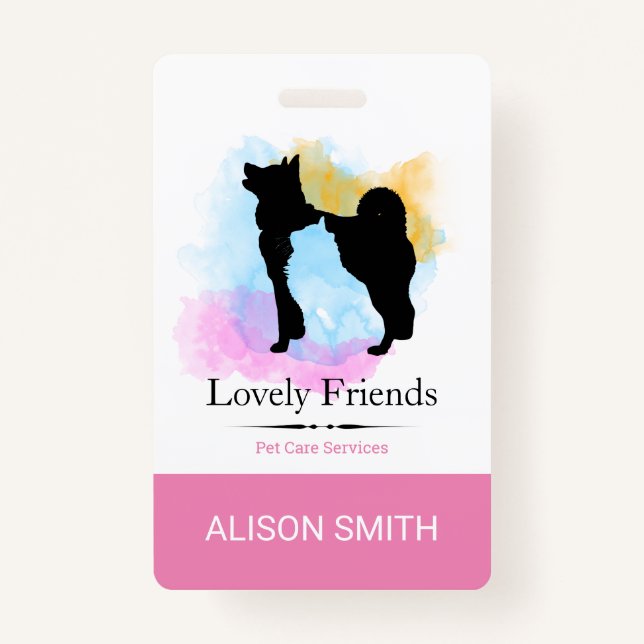 Pet Care Services/ Sitting services ID Badge (Front)