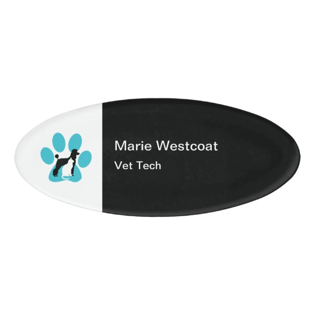 Pet Care Services Staff Name Tags (Front)