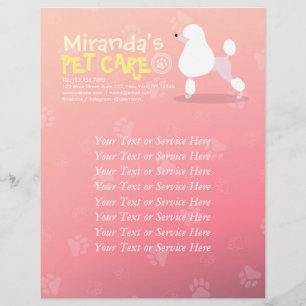 Pet Care Sitting Adorable Cartoon Dog Illustration Flyer
