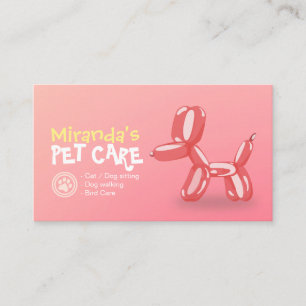Pet Care Sitting Bathing and Grooming Beauty Salon Appointment Card